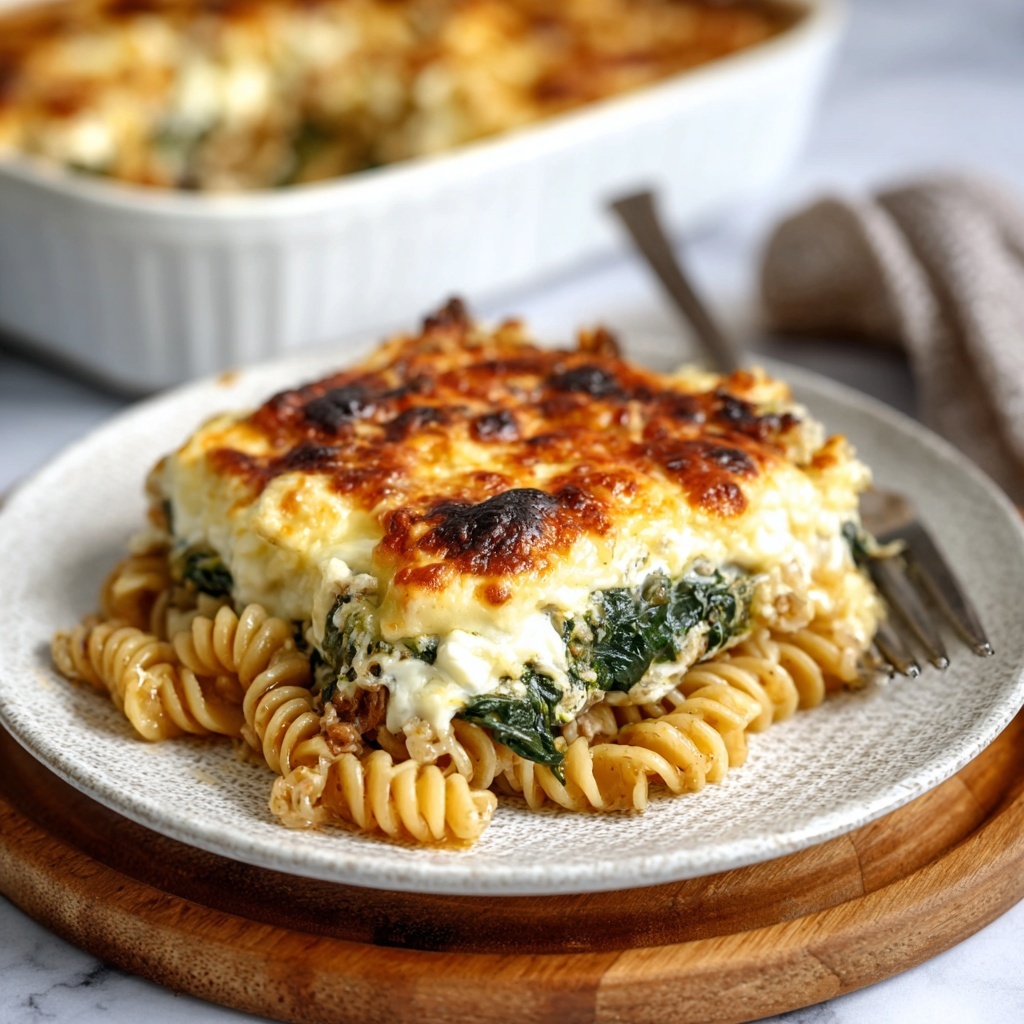 Spinach and Feta Pastitsio Pie Recipe - Recipe Image
