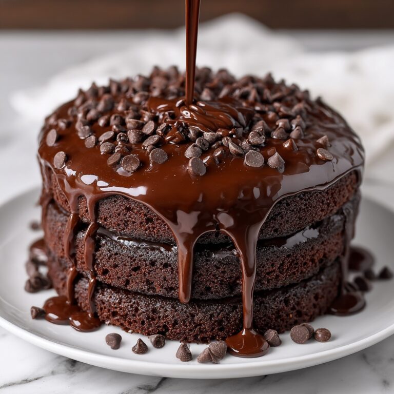 Chocolate Brownie Cake with Rich Chocolate Ganache Recipe