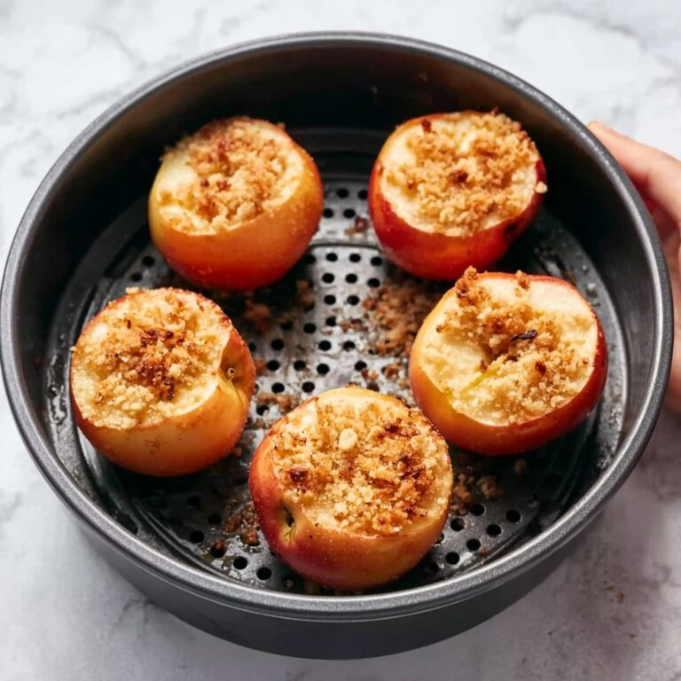 Air Fryer Baked Apples with Walnuts and Cinnamon Recipe