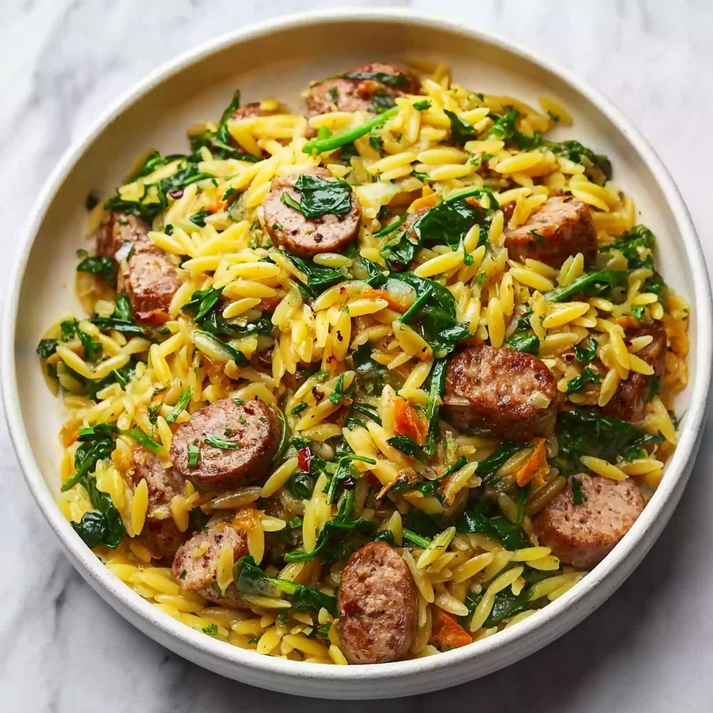 Italian Sausage Orzo Skillet Recipe - Recipe Image