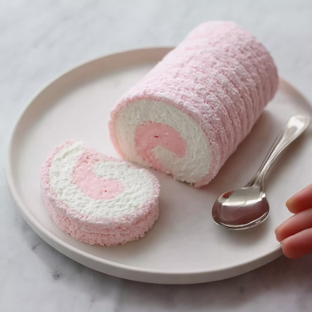 Japanese Cotton Candy Swiss Cake Roll Recipe - Recipe Image