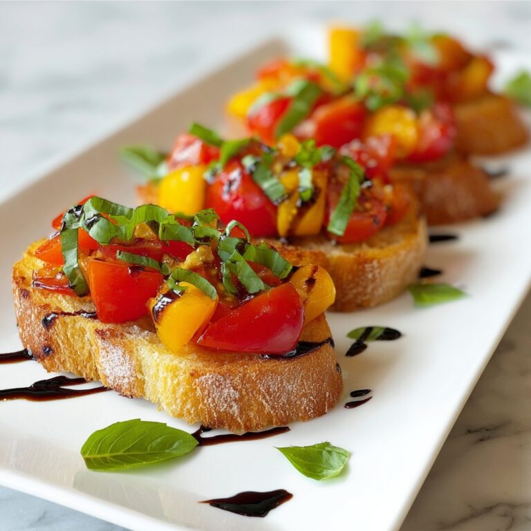 Tomato and Pepper Bruschetta Recipe