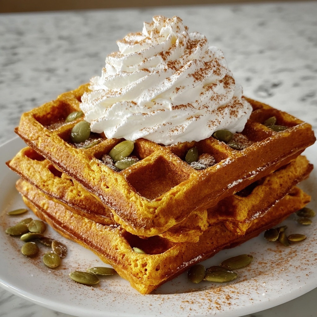 Pumpkin Protein Waffles Recipe - Recipe Image