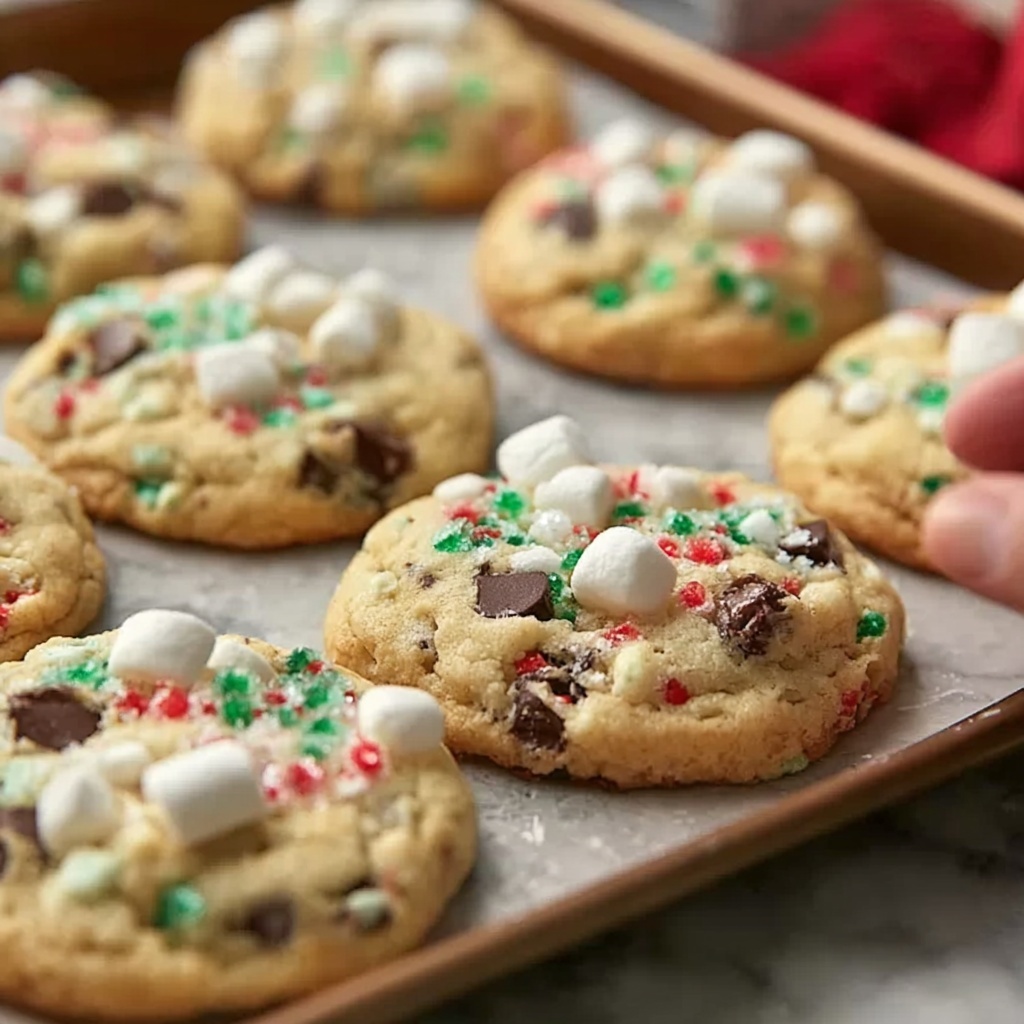 Cake Mix Chocolate Chip Santa Cookies Recipe - Recipe Image