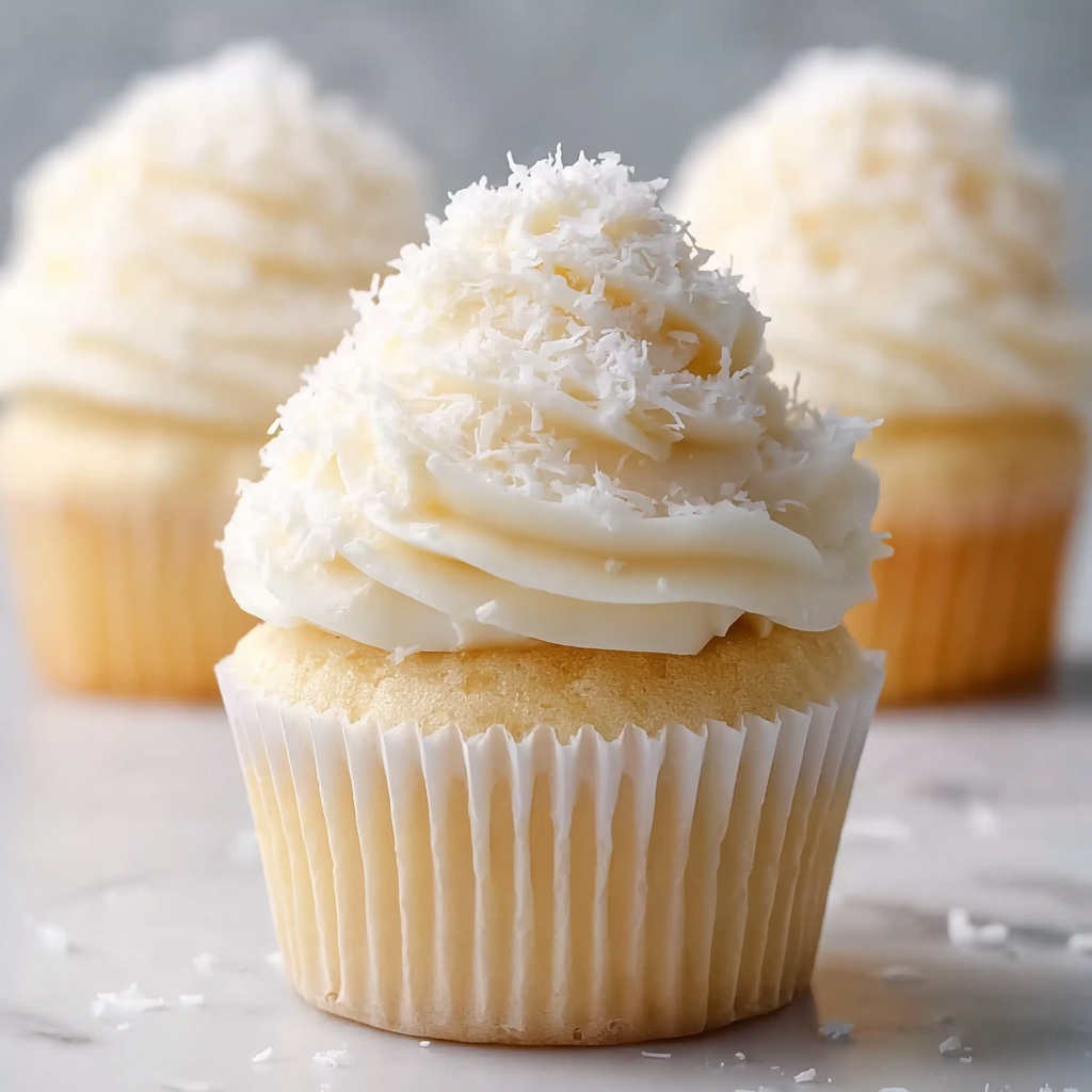 Snowy Coconut Dream Cupcakes Recipe - Recipe Image