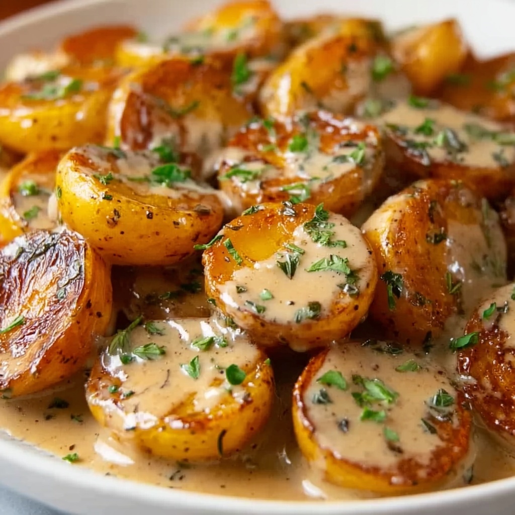 Creamy Garlic Parmesan Potatoes Recipe - Recipe Image