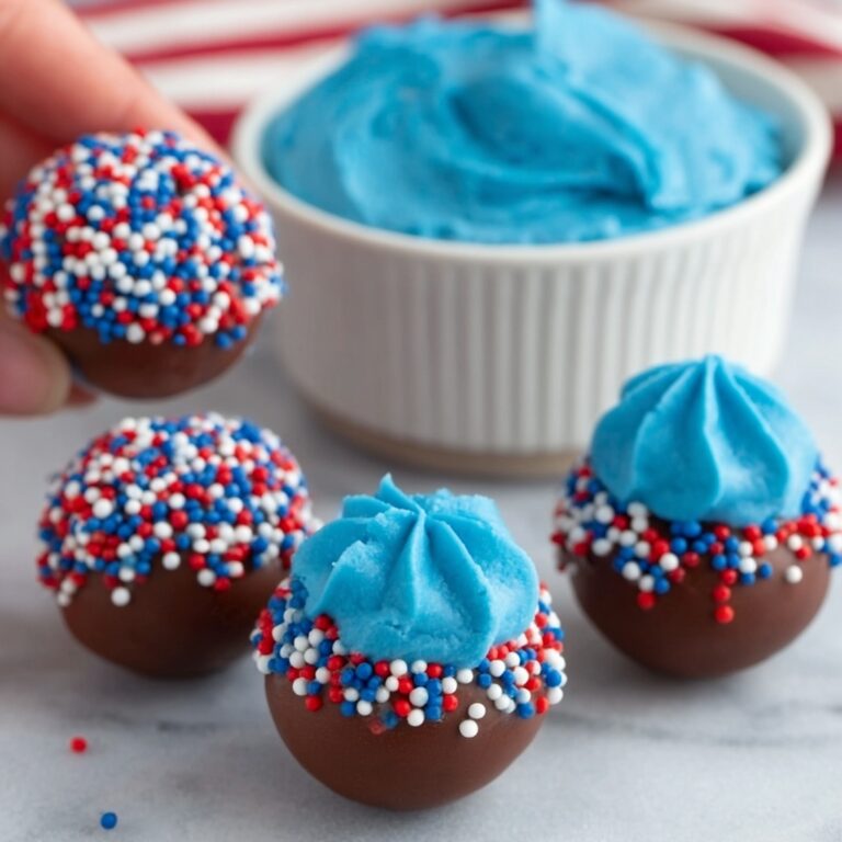 Patriotic Chocolate Cake Balls Recipe
