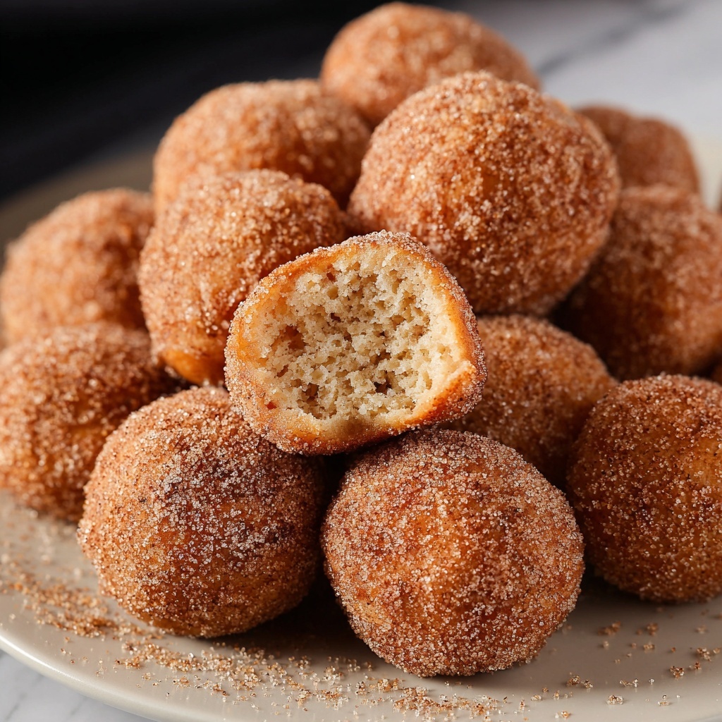 Mini Baked Cinnamon Sugar Donut Bites Recipe - Recipe Image