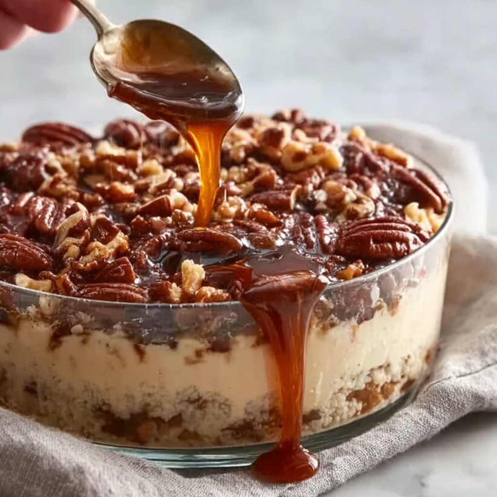 Caramel Pecan Dump Cake Recipe - Recipe Image