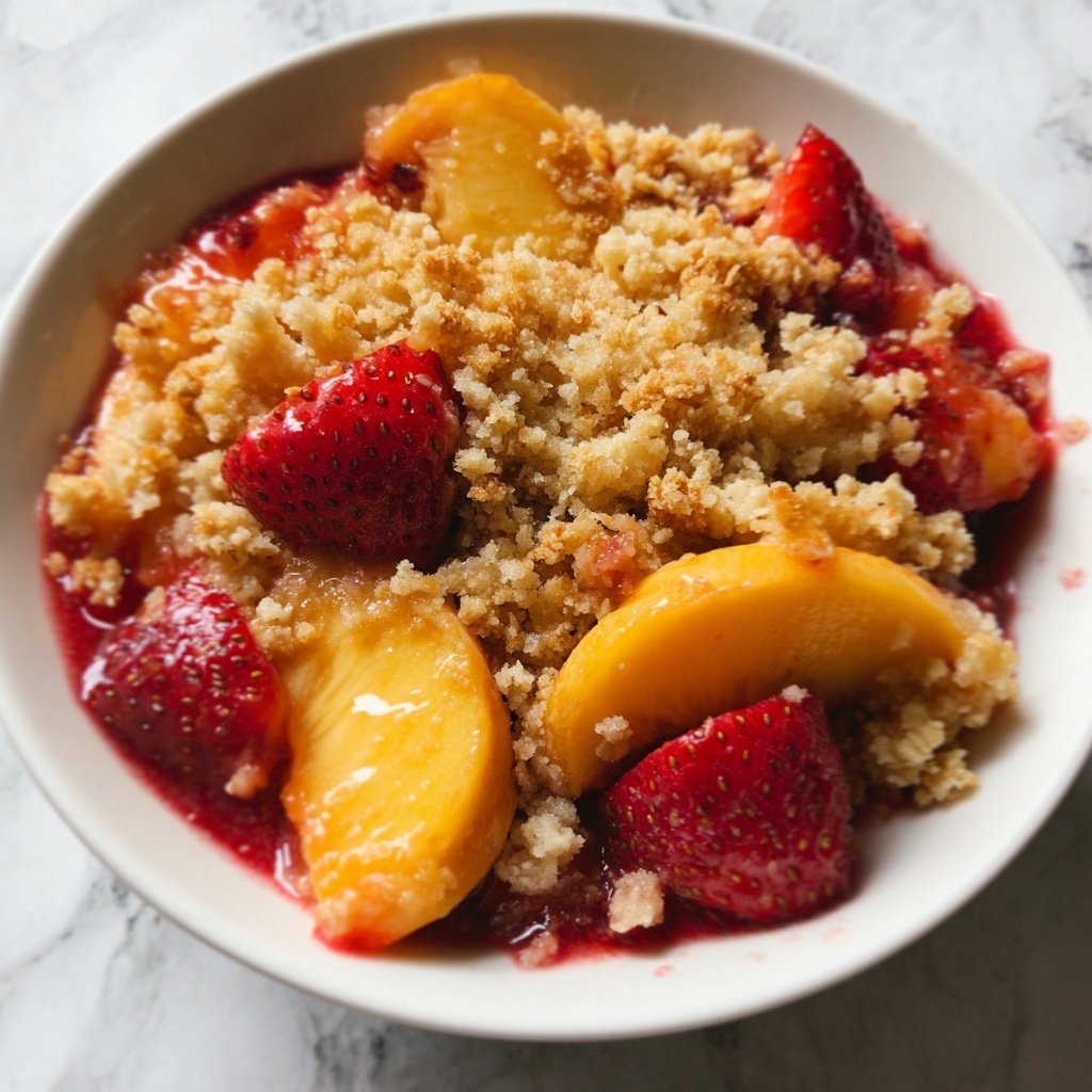 Strawberry Peach Crisp Dessert Recipe - Recipe Image