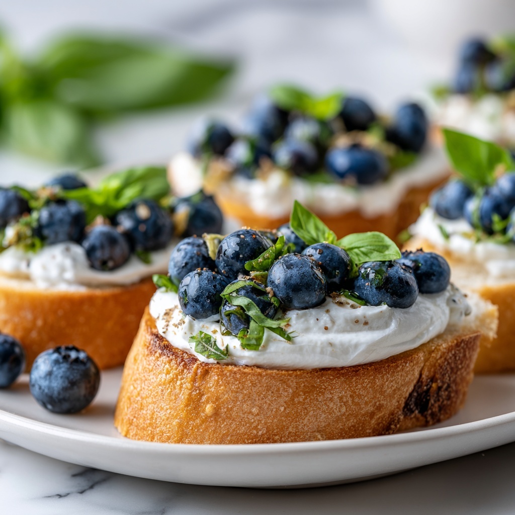Blueberry Basil Bruschetta Recipe - Recipe Image