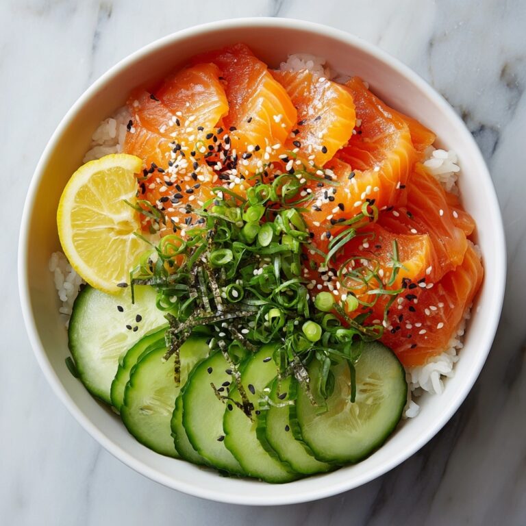 Quick Miso Soy Salmon Sashimi Bowl Recipe