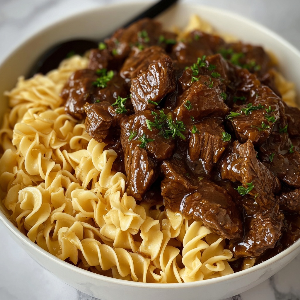 Slow Cooker Beef and Noodles Recipe - Recipe Image