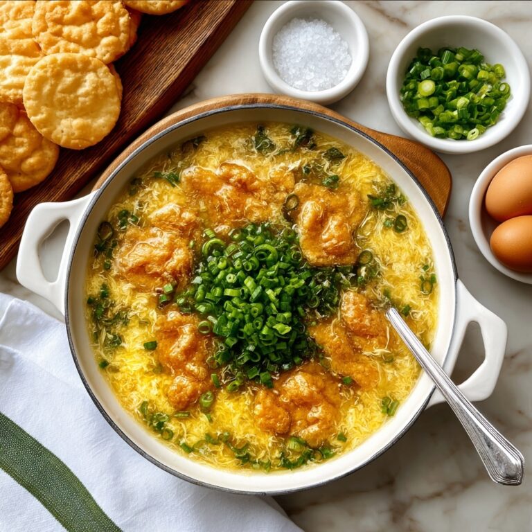 Egg Drop Soup with Crispy Wonton Strips Recipe