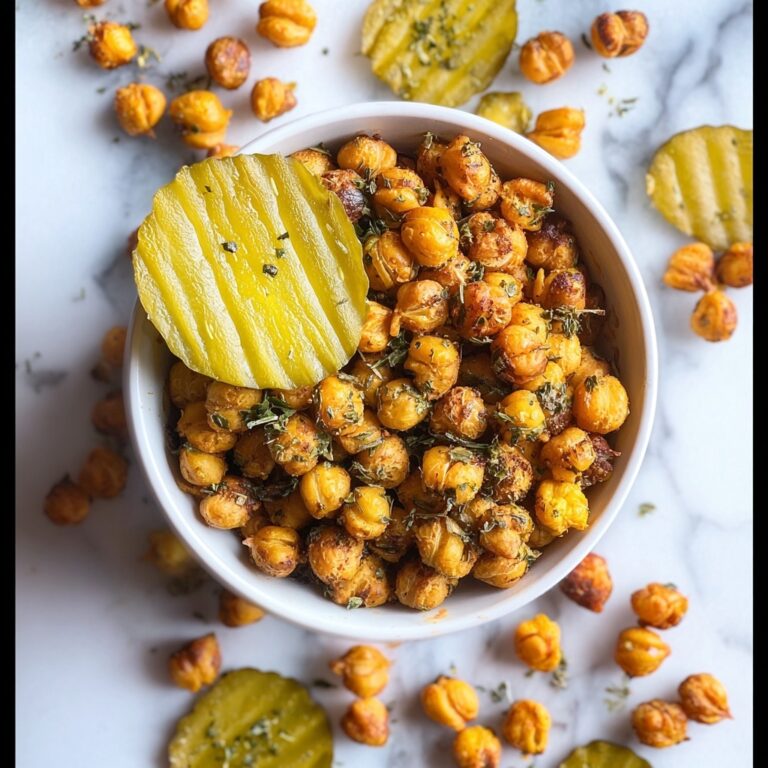Dill Pickle Roasted Chickpeas Recipe