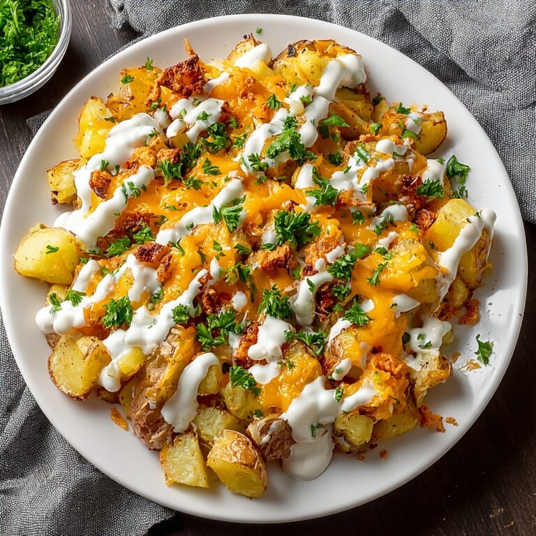 Buffalo Chicken Roasted Potato Bake Recipe