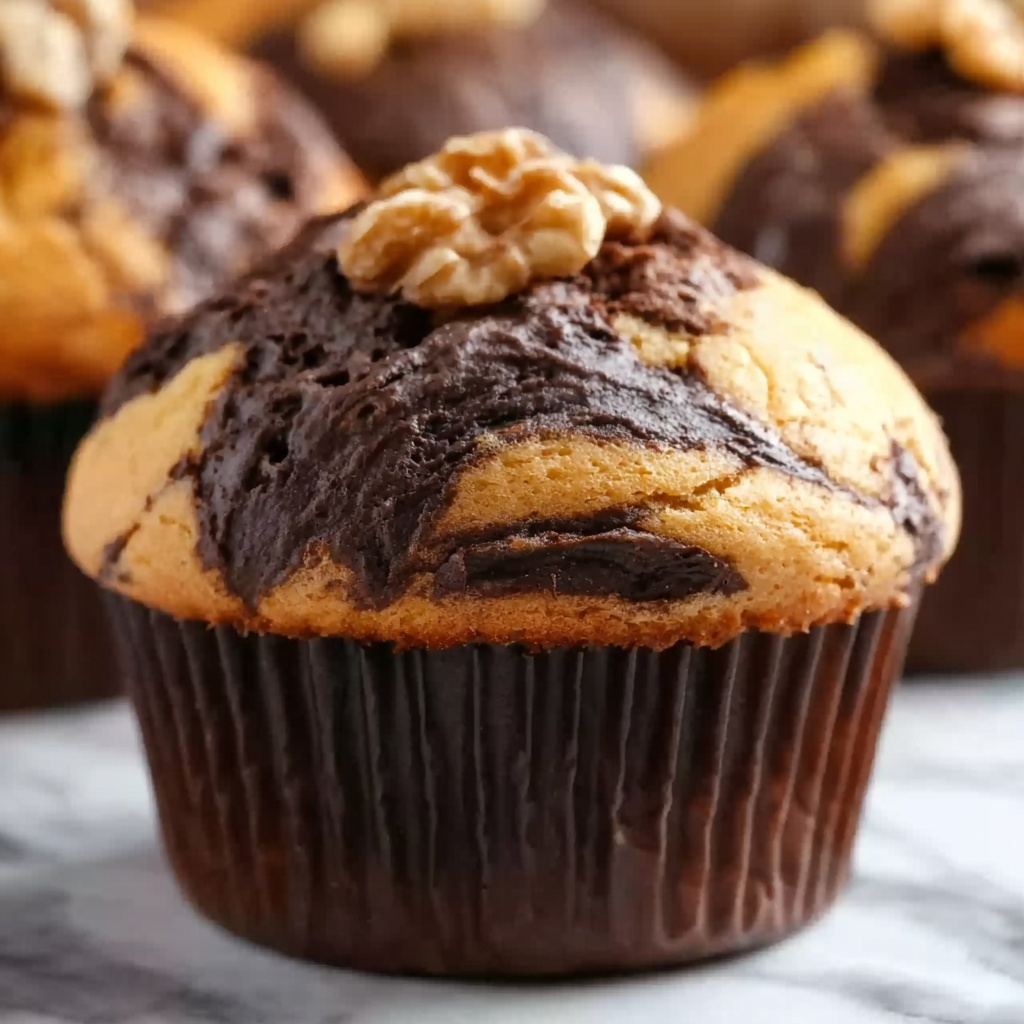 Chocolate Peanut Butter Banana Muffins Recipe - Recipe Image