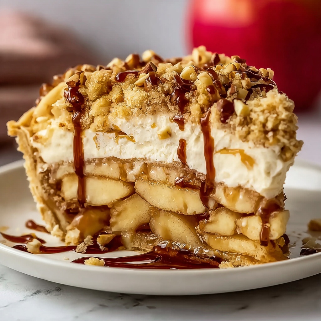 Best Apple Pie Stuffed Cheesecake Recipe - Recipe Image