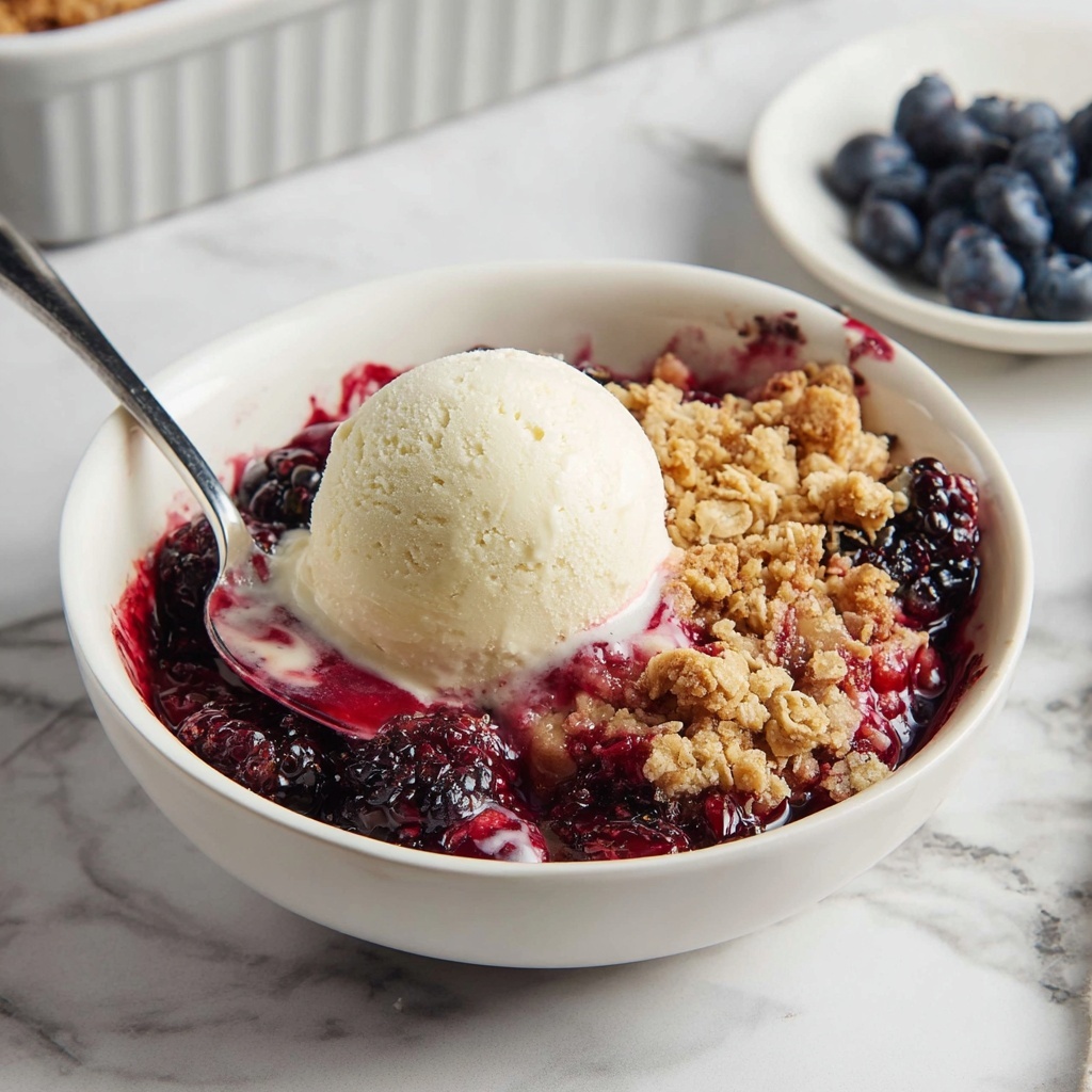Easy Vegan Triple Berry Crisp Recipe - Recipe Image