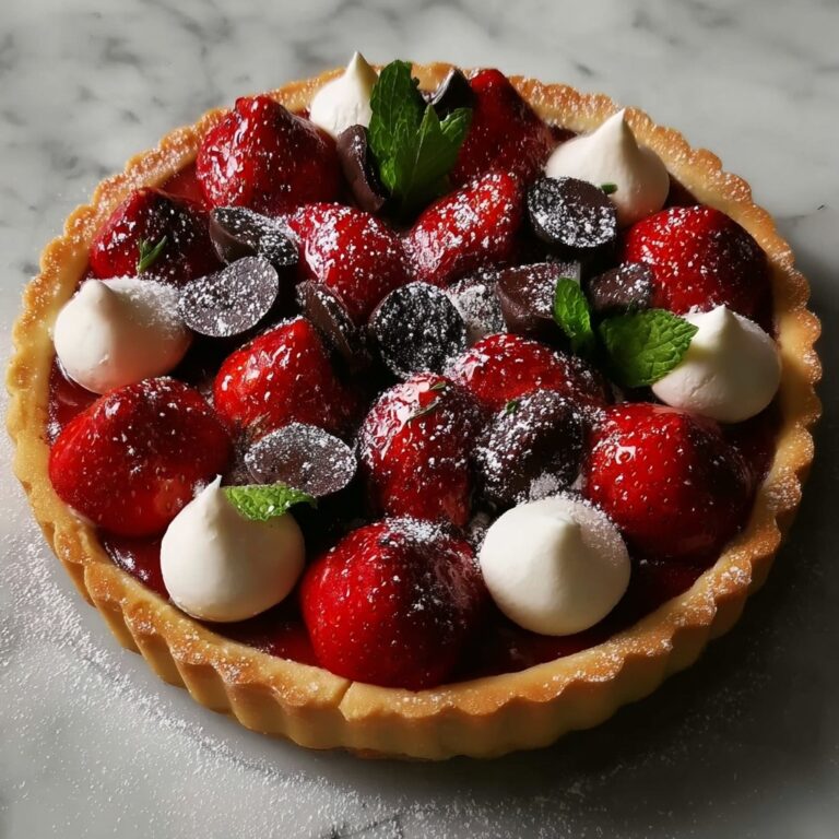 Strawberry Kaju Katli Tart Dessert Recipe