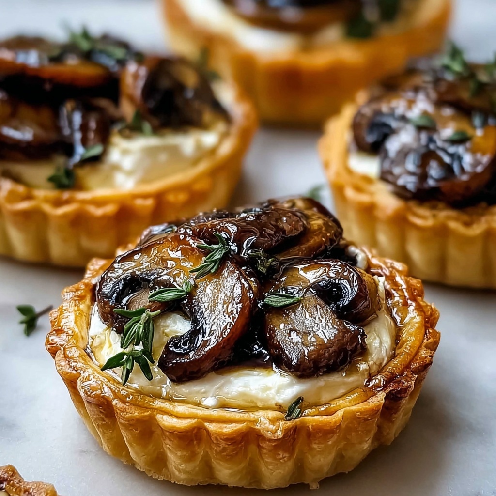 Mushroom Goat Cheese Tarts for Effortless Gourmet Entertaining Recipe - Recipe Image