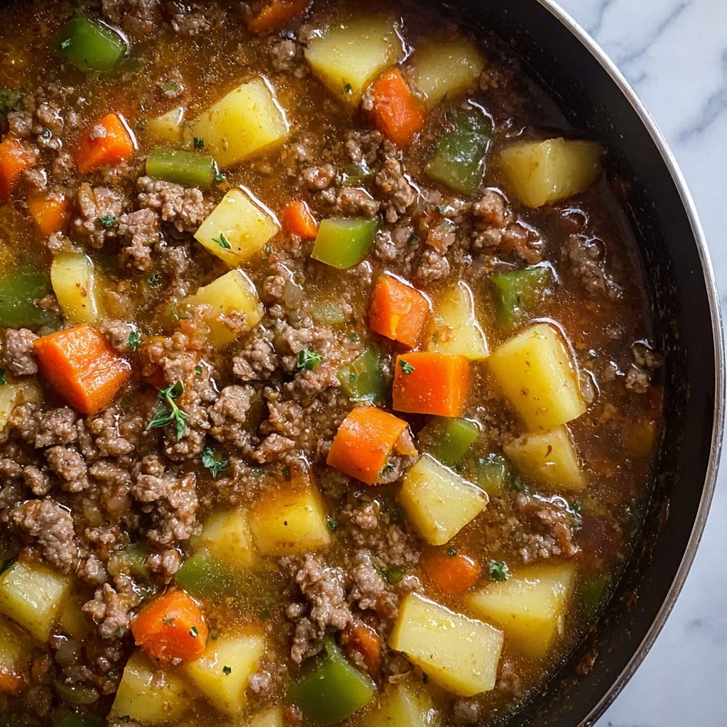 Hatch Green Chile Stew with Ground Beef Recipe - Recipe Image