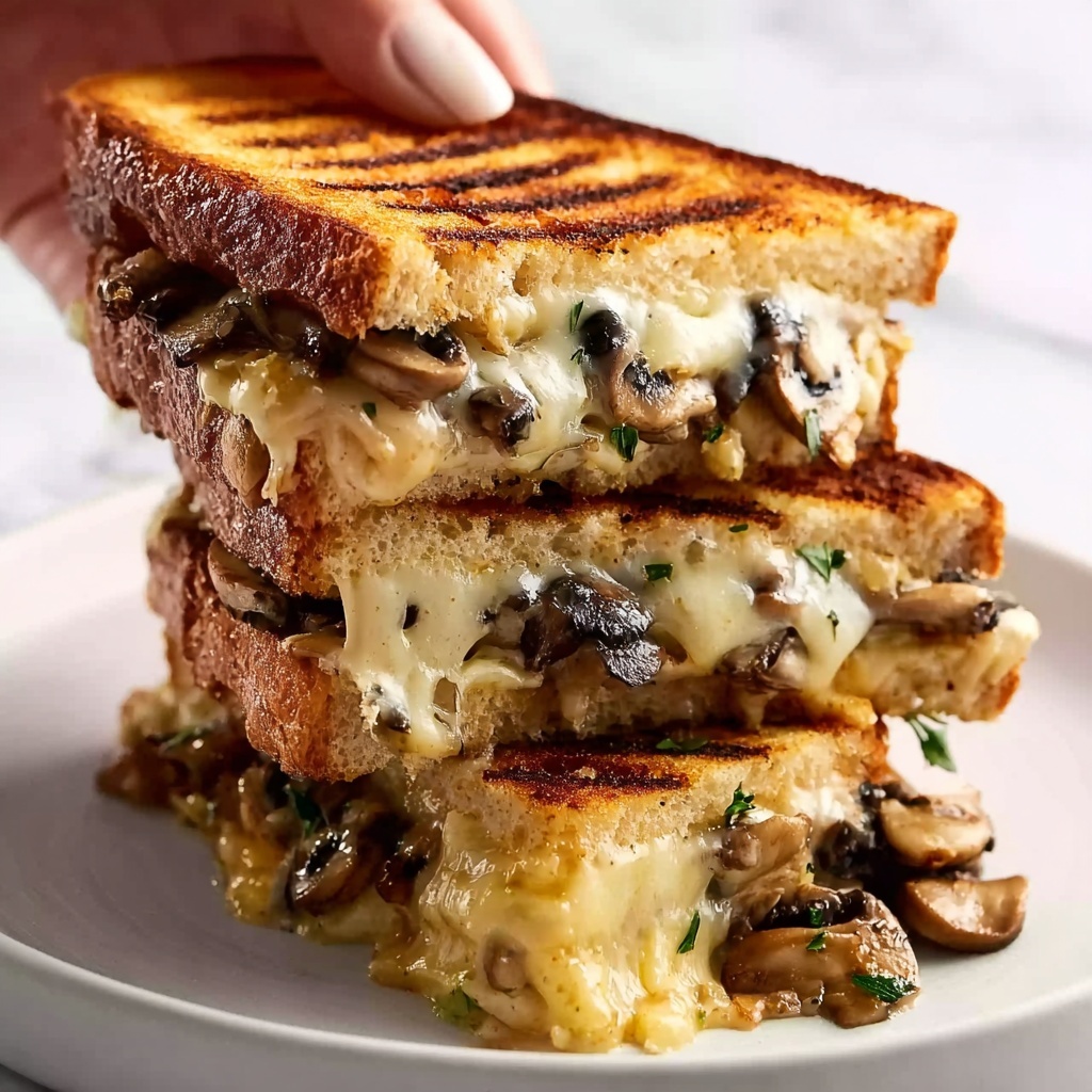Mushroom Onion Gouda Grilled Cheese Recipe - Recipe Image