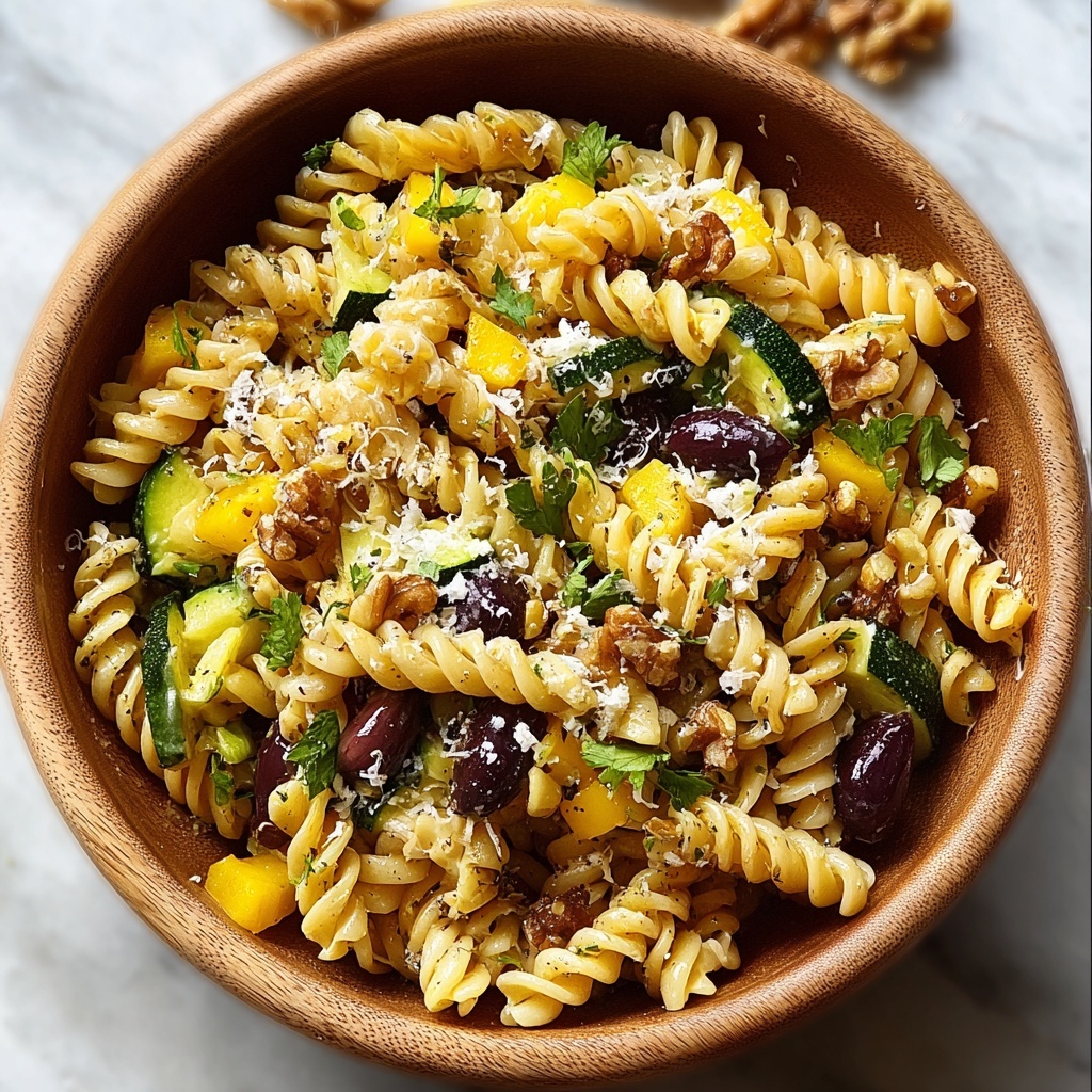Fall Harvest Pasta Salad with Butternut Squash, Brussels Sprouts, Cranberries, and Feta Recipe - Recipe Image