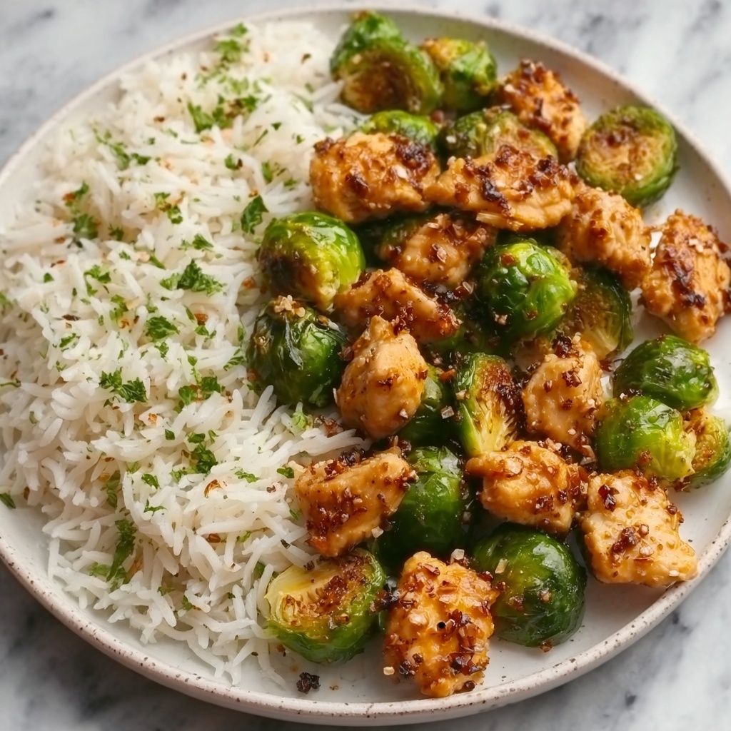 Air Fryer Sweet Chili Chicken and Brussels Sprouts Recipe - Recipe Image
