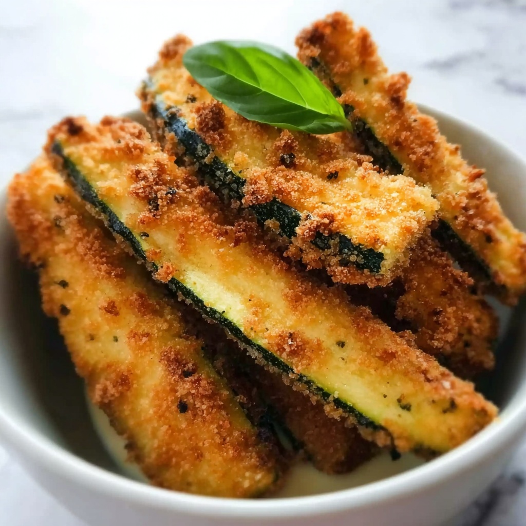 Crispy Low Calorie Air Fryer Zucchini Fries Recipe - Recipe Image