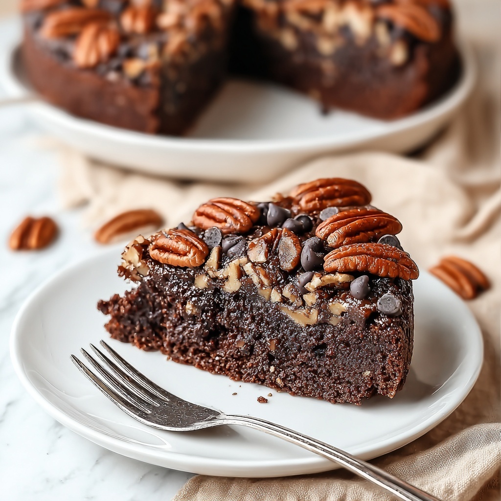 Gooey Chocolate Pecan Cake Recipe - Recipe Image