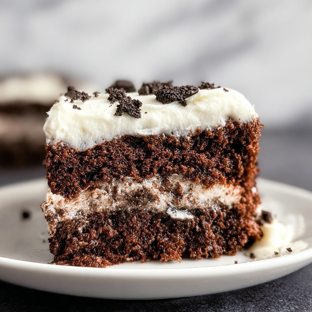 Oreo Pudding Poke Cake Recipe - Recipe Image
