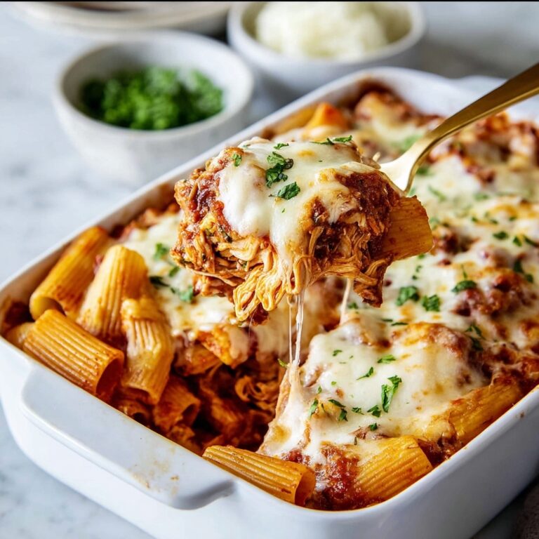 Cheesy Baked Chicken Rigatoni Pasta Recipe
