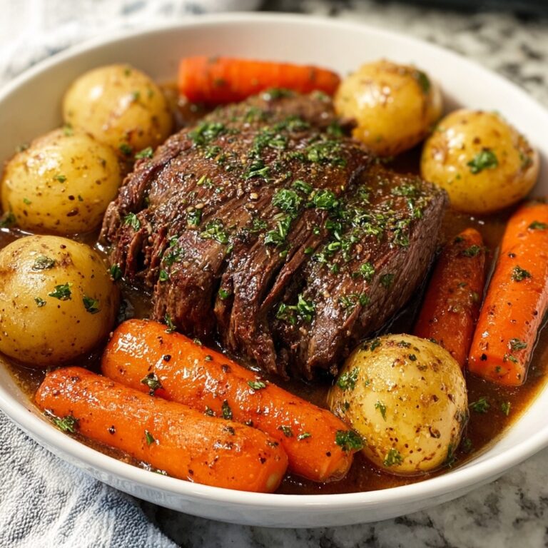 Slow Cooker Pot Roast with Carrots and Potatoes Recipe