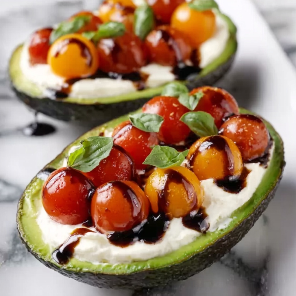 Caprese Stuffed Avocado Recipe - Recipe Image