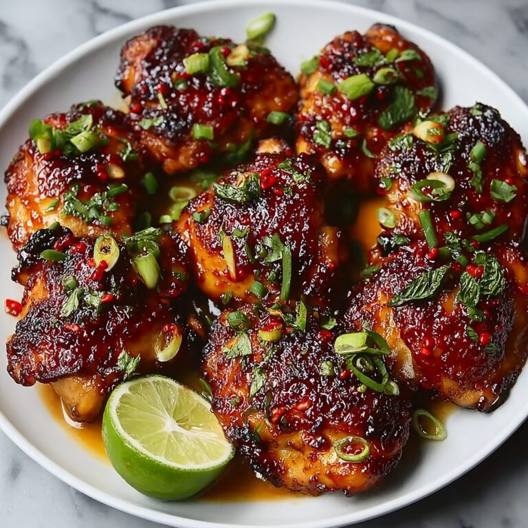 Sticky Sweet Chili Chicken Thighs in Air Fryer Recipe