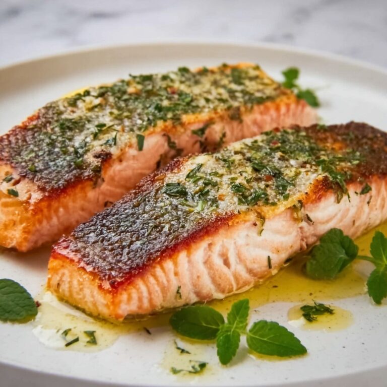 Butter-Basted Crispy Skin Salmon Steaks Recipe