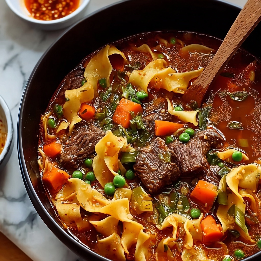 Vegetable Beef Noodle Soup Recipe - Recipe Image