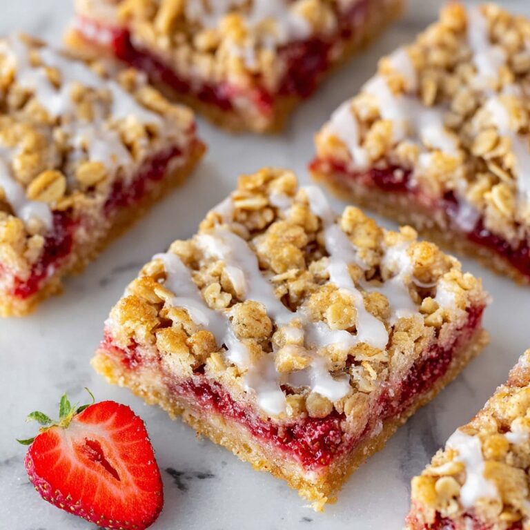 Healthy Strawberry Oatmeal Bars Recipe