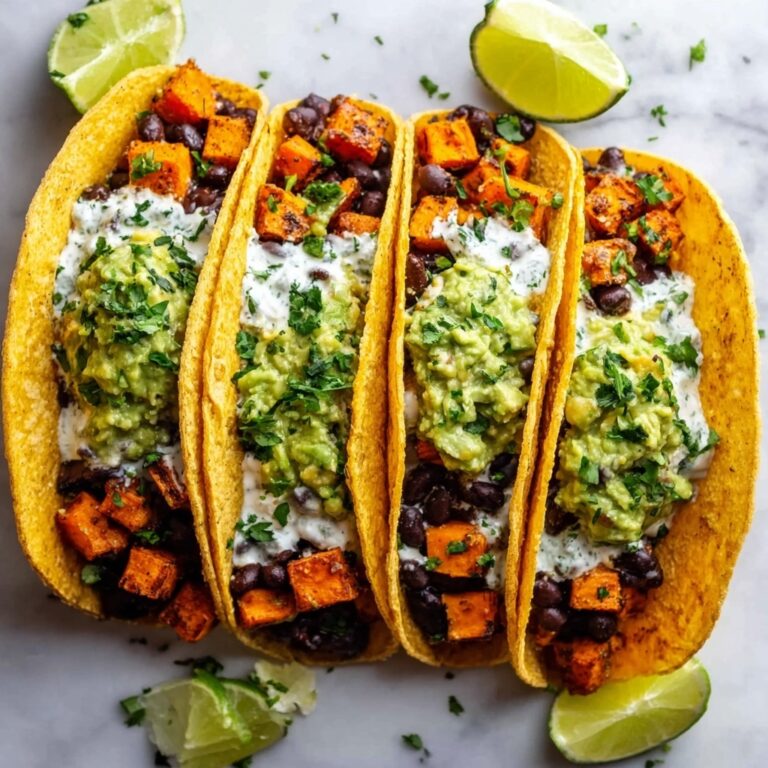 Crispy Chipotle Sweet Potato Tacos with Lime Crema Recipe