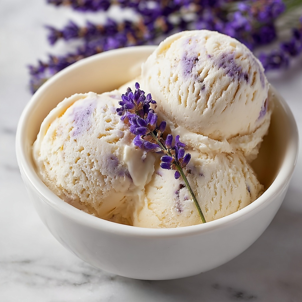 Honey Lavender Ice Cream Recipe - Recipe Image