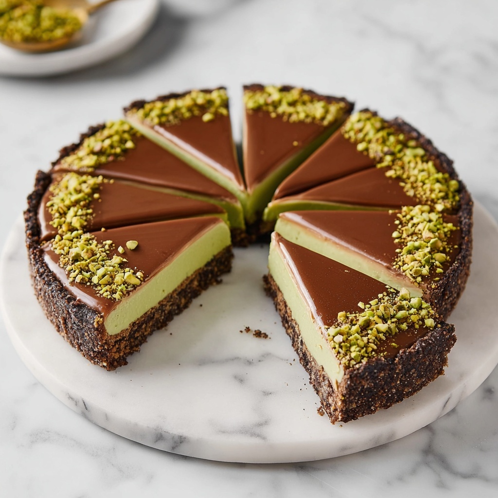 No-Bake Chocolate Tart with Pistachio Paste Recipe - Recipe Image