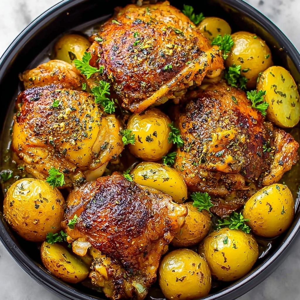 Crockpot Mustard Chicken with Potatoes Recipe - Recipe Image
