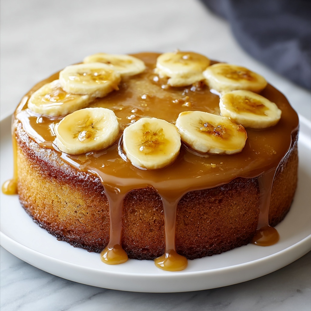 Caramelized Upside-Down Banana Cake Recipe - Recipe Image
