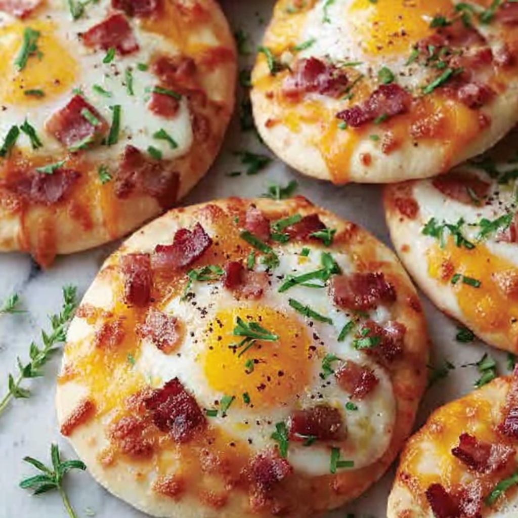 English Muffin Breakfast Pizza Recipe - Recipe Image