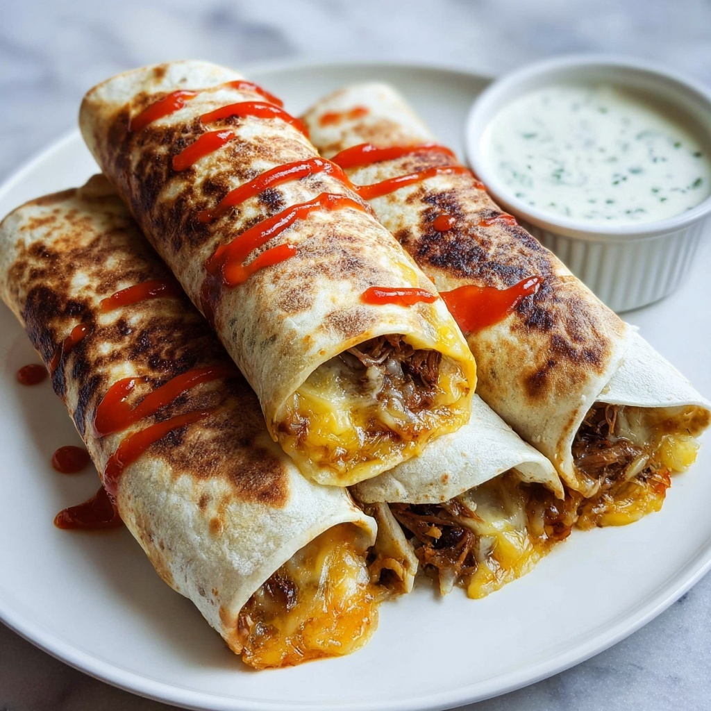 Air Fryer Hot Chicken and Cheese Wraps Recipe - Recipe Image