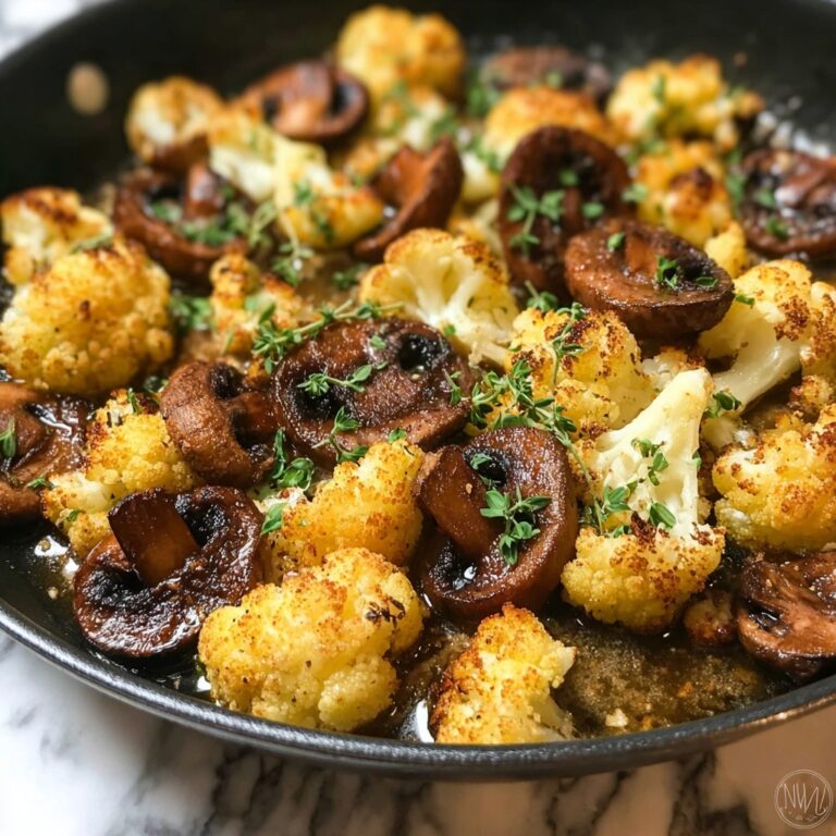 Garlic Mushroom Cauliflower Skillet Recipe
