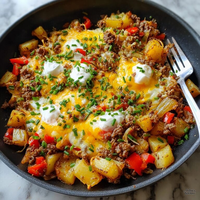 Loaded Beef and Potato Skillet Recipe