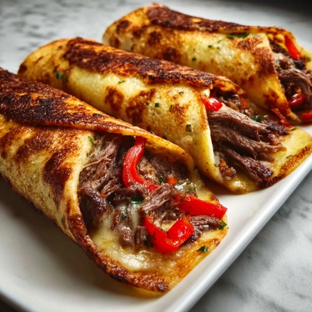 Keto Philly Cheesesteak Roll-Ups Recipe - Recipe Image