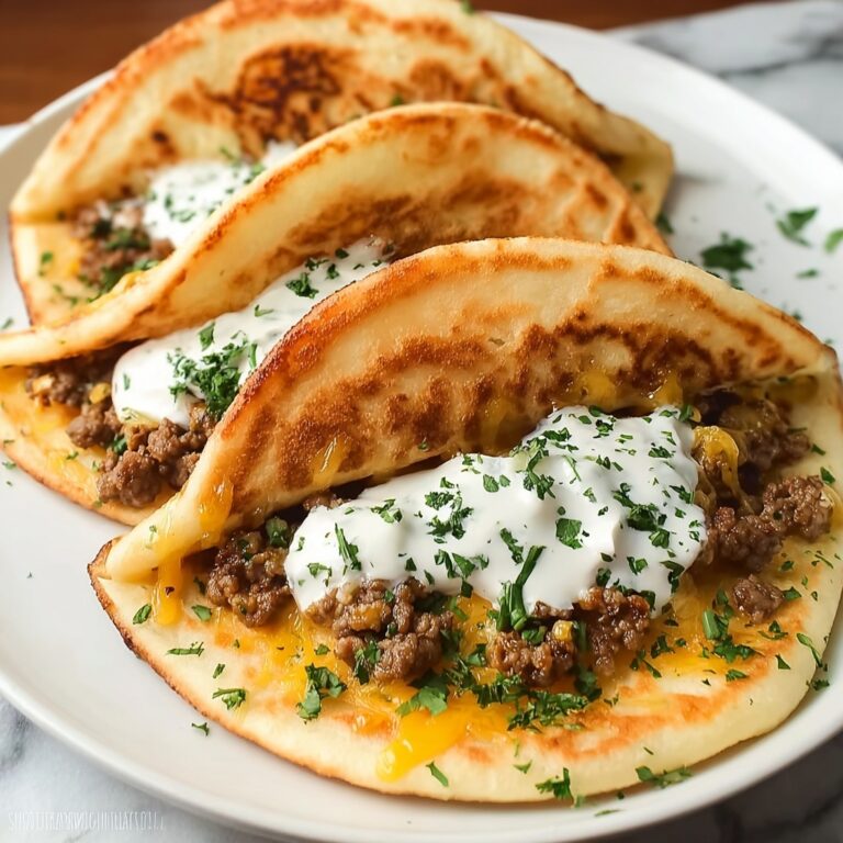 Cheesy Beef and Mushroom Pita Pockets with Tzatziki Recipe